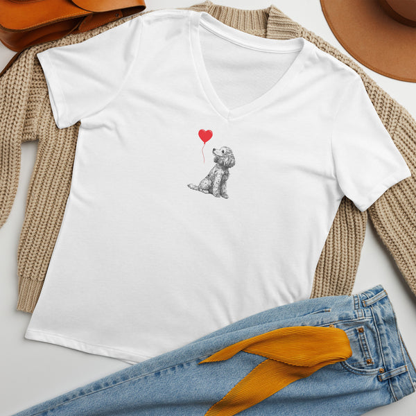 Poodle Lamppost Leaning T-Shirt