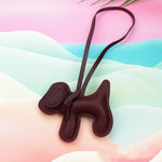 Load image into Gallery viewer, Poodle Puppy Leather Charm Pendant
