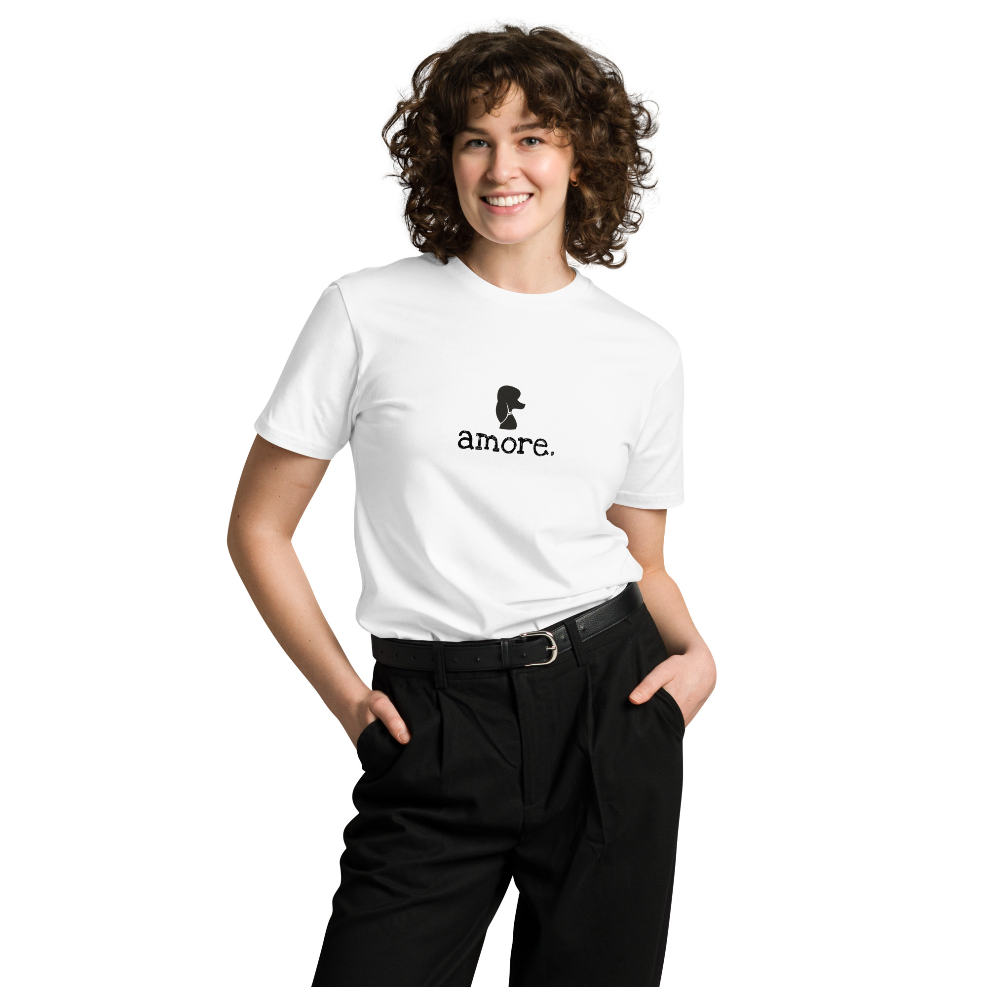 Black poodle tee