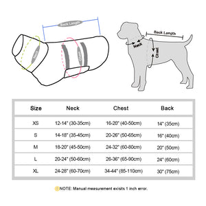 Dog water robe dimensions