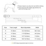 Load image into Gallery viewer, Dog collar dimensions chart
