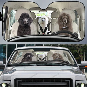 Poodle Auto Windshield Sun Shade - Poodles World