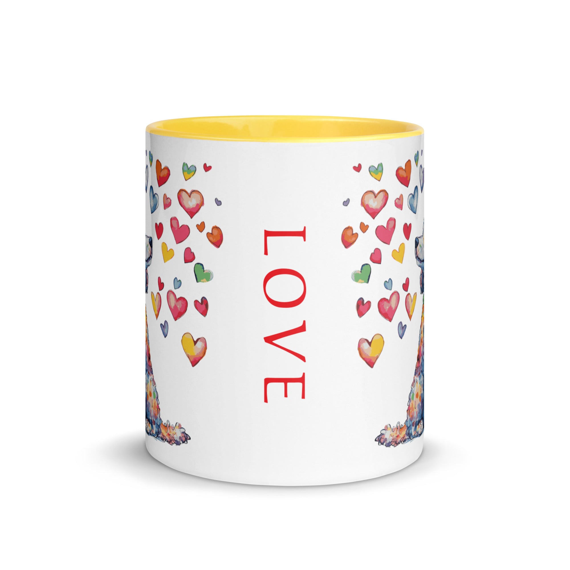 Poodle love valentine mug