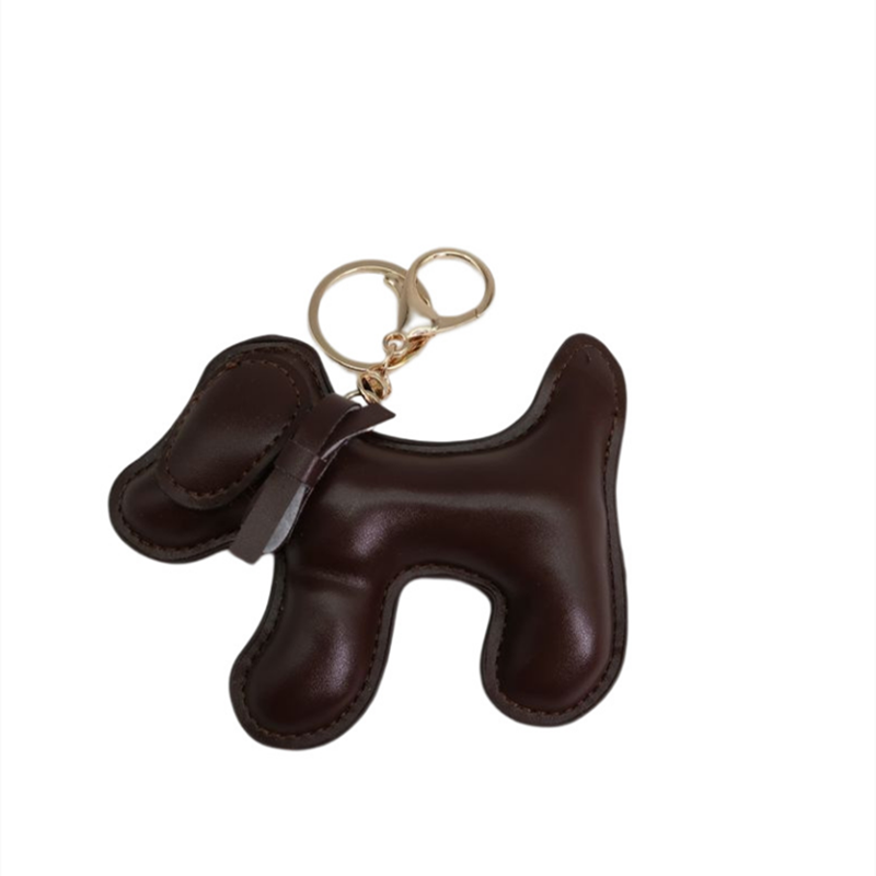 Poodle Puppy Leather Keychain Pendant - Poodles World