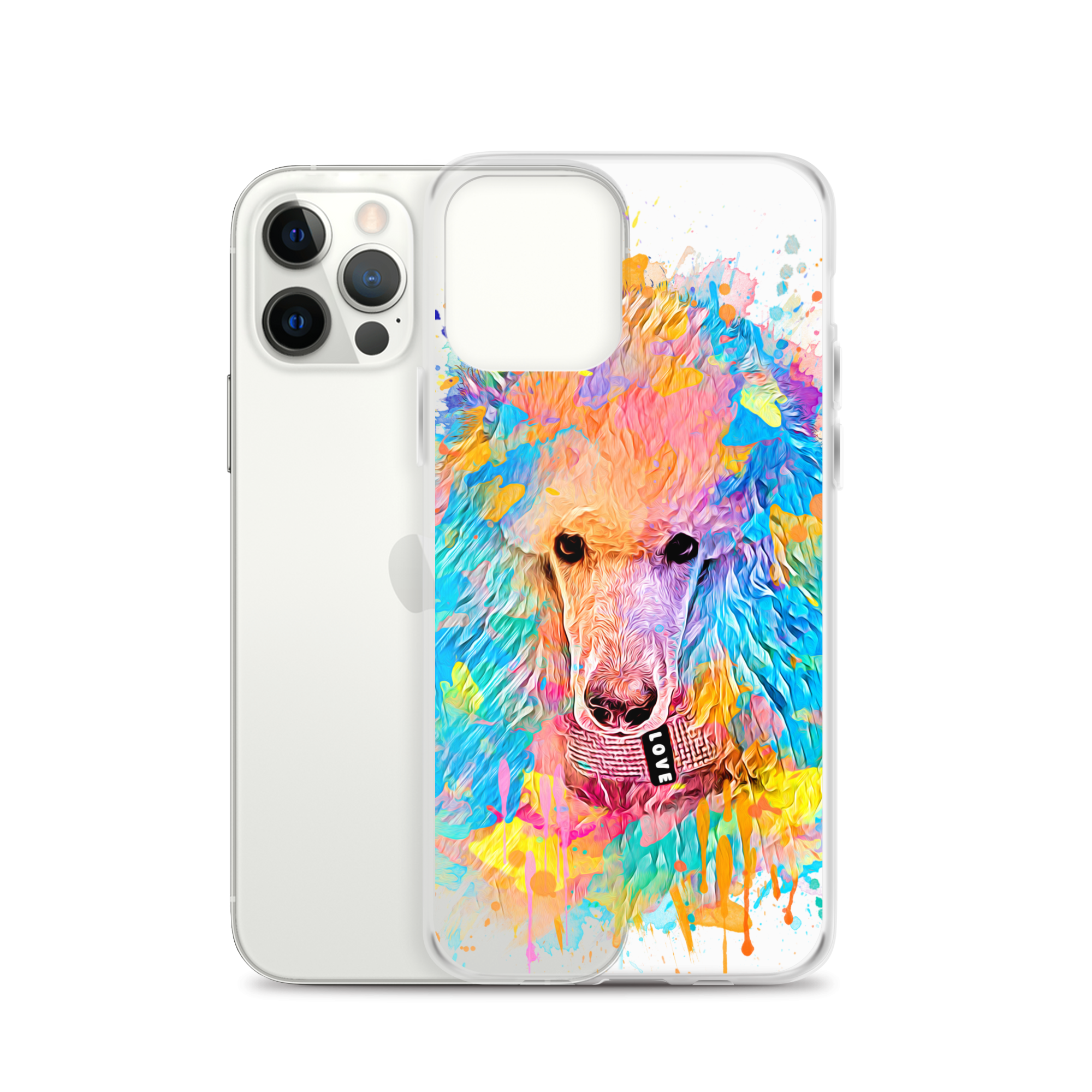 Poodle Rainbow Clear Case for iPhone® - Poodles World