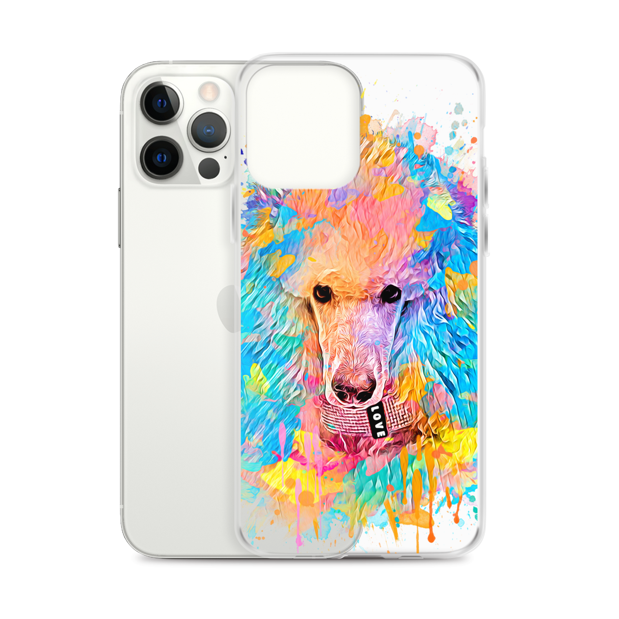 Poodle Rainbow Clear Case for iPhone® - Poodles World