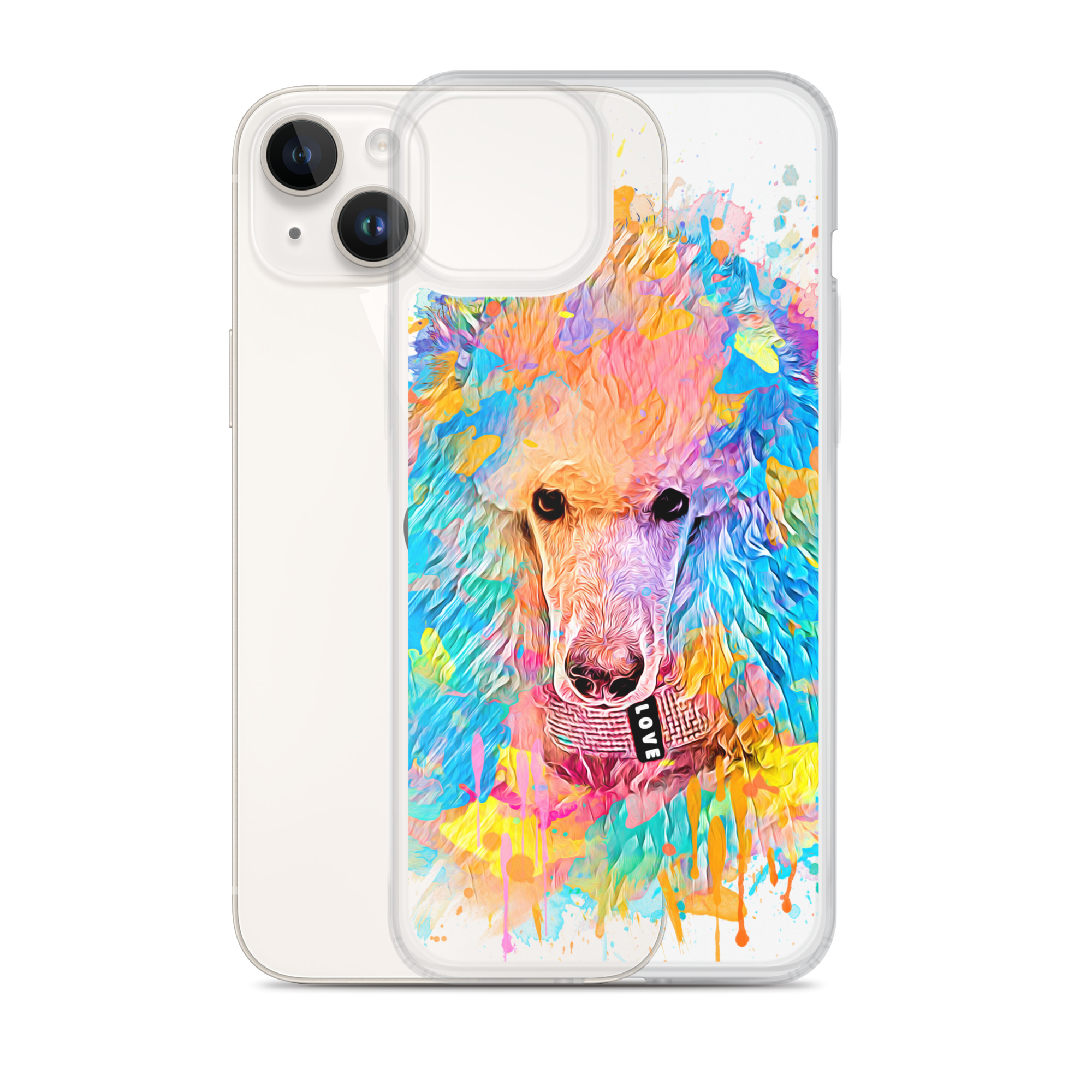 Poodle Rainbow Clear Case for iPhone® - Poodles World