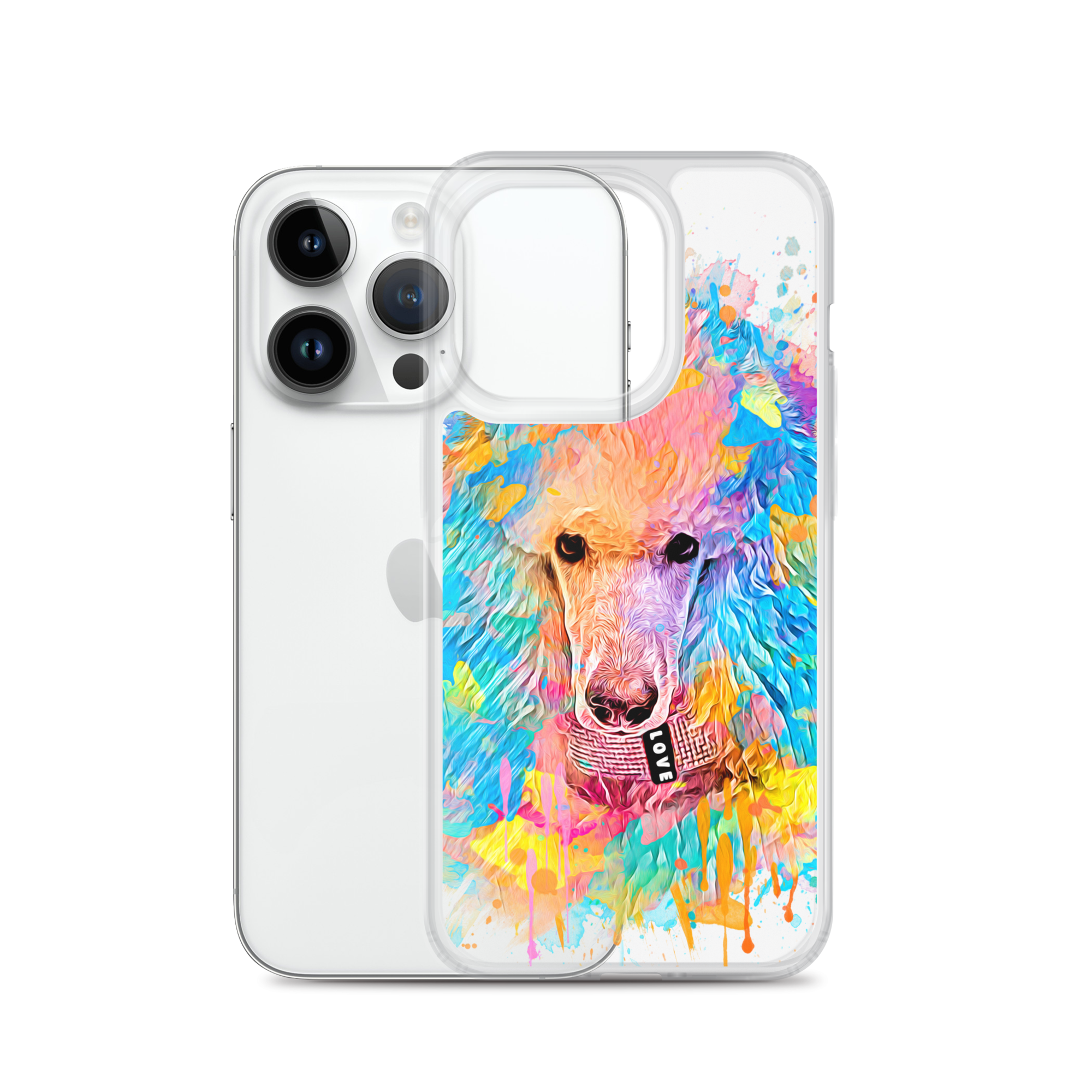 Poodle Rainbow Clear Case for iPhone® - Poodles World