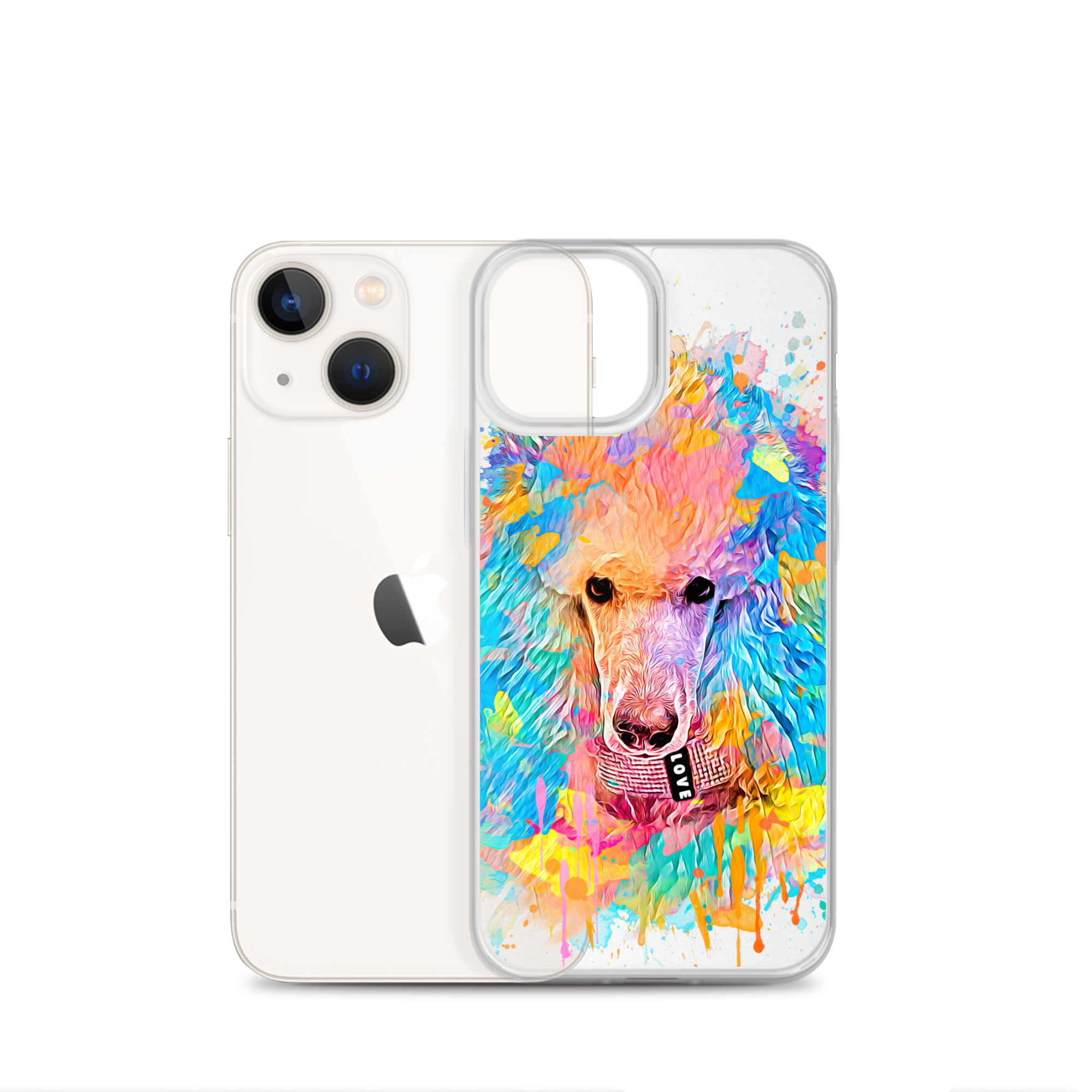 Poodle Rainbow Clear Case for iPhone® - Poodles World