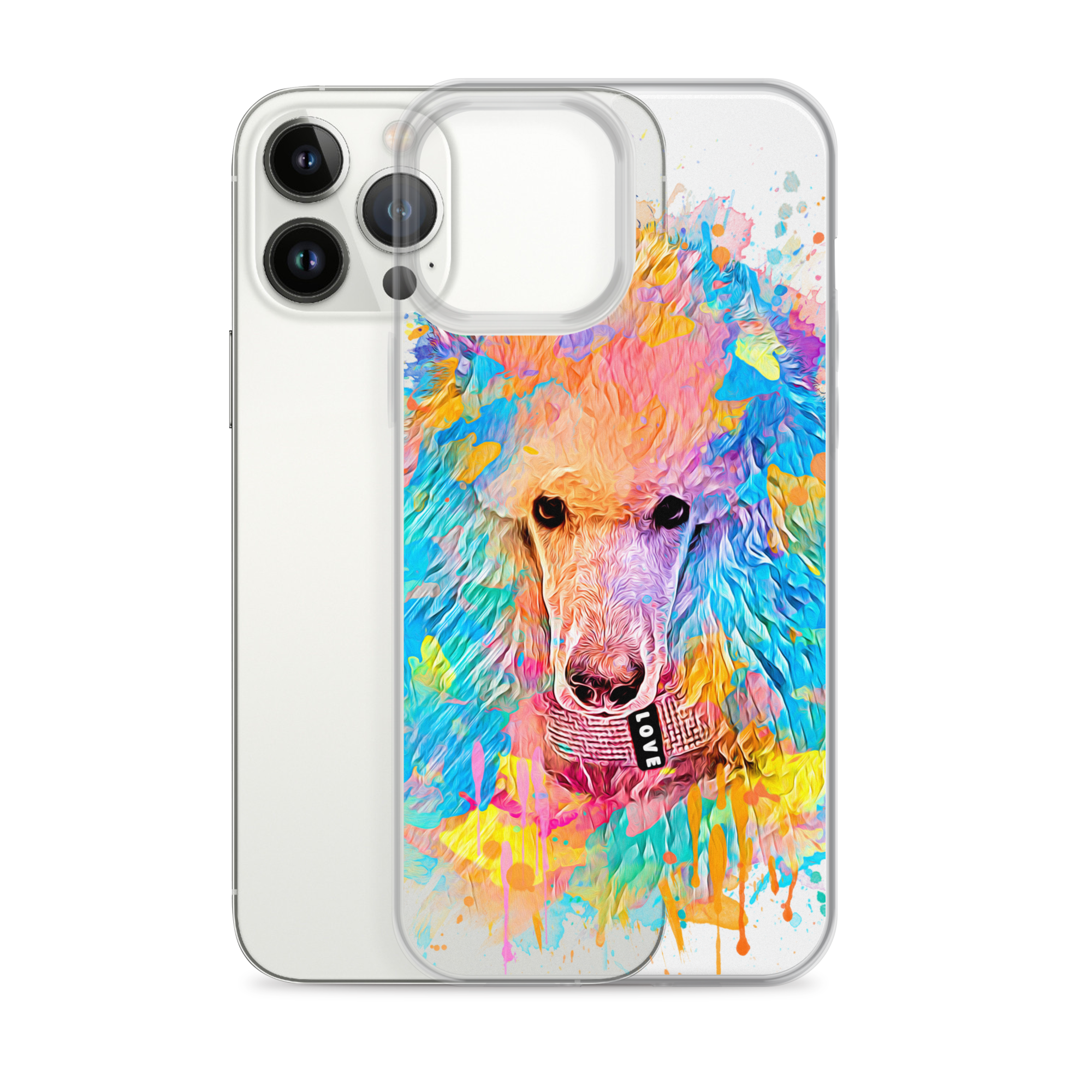 Poodle Rainbow Clear Case for iPhone® - Poodles World