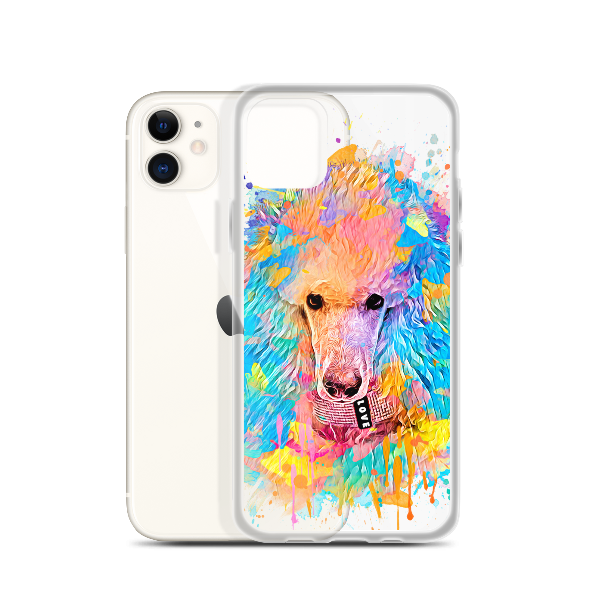 Poodle Rainbow Clear Case for iPhone® - Poodles World