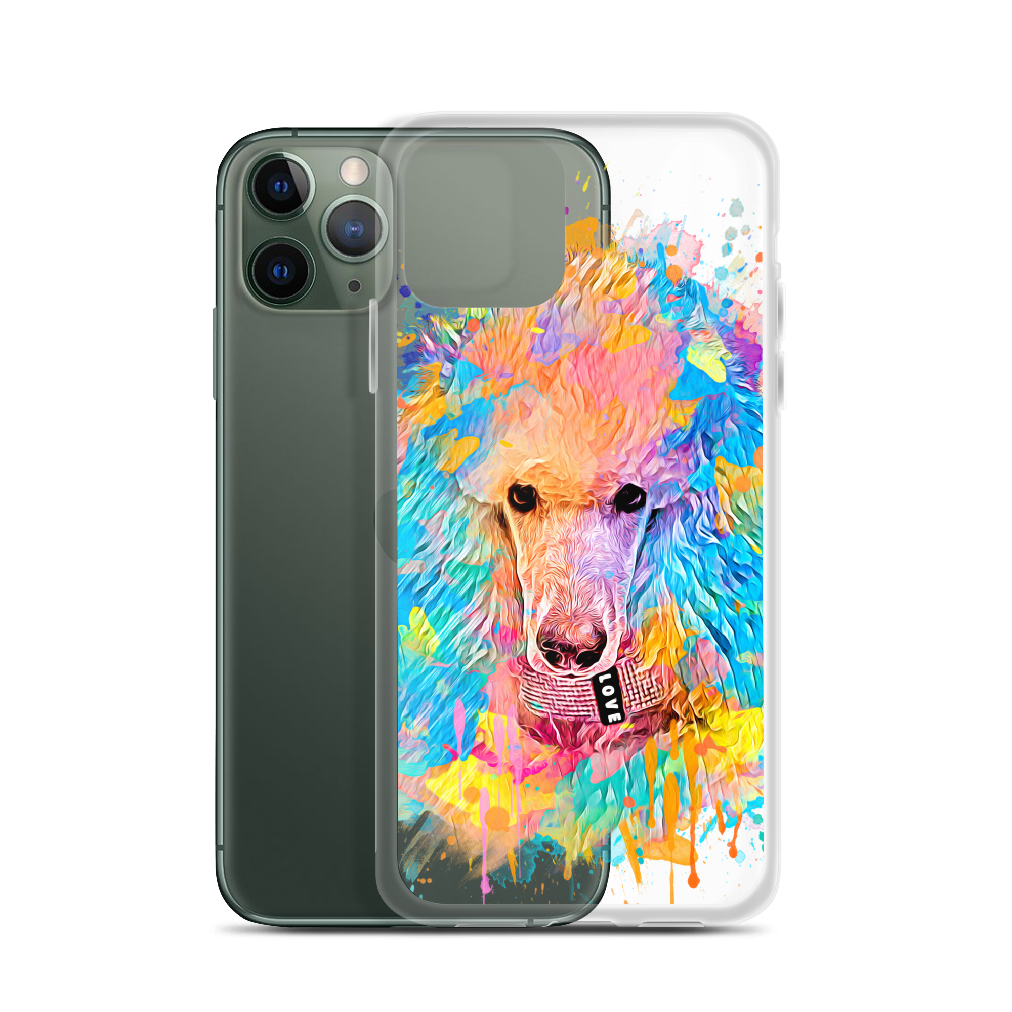 Poodle Rainbow Clear Case for iPhone® - Poodles World