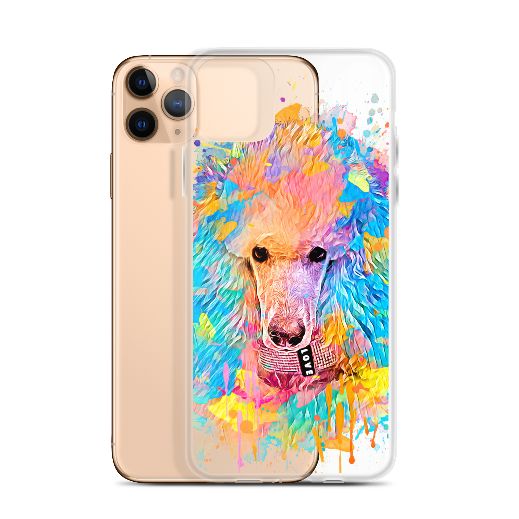 Poodle Rainbow Clear Case for iPhone® - Poodles World