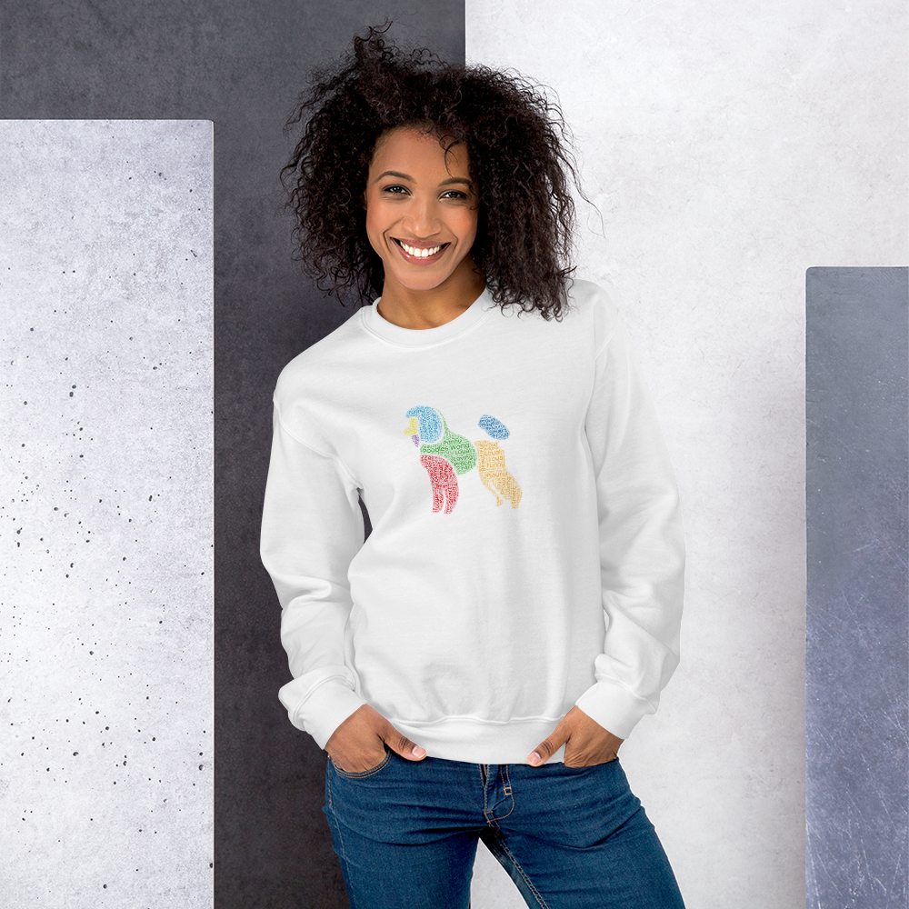 Poodle Unisex Typography Sweatshirt - Poodles World