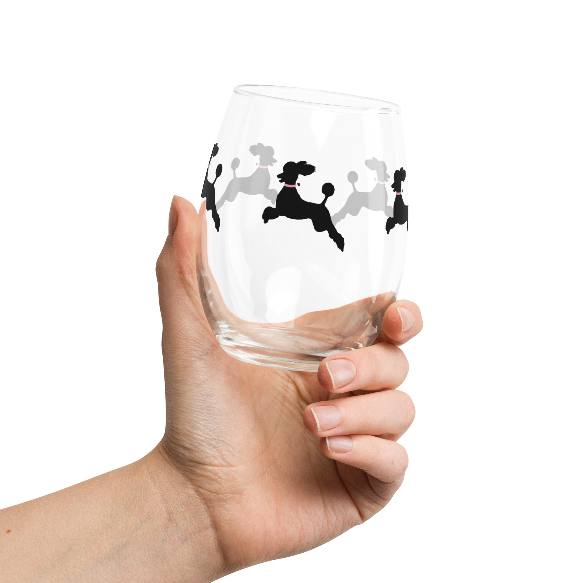 Poodle Wine Glass