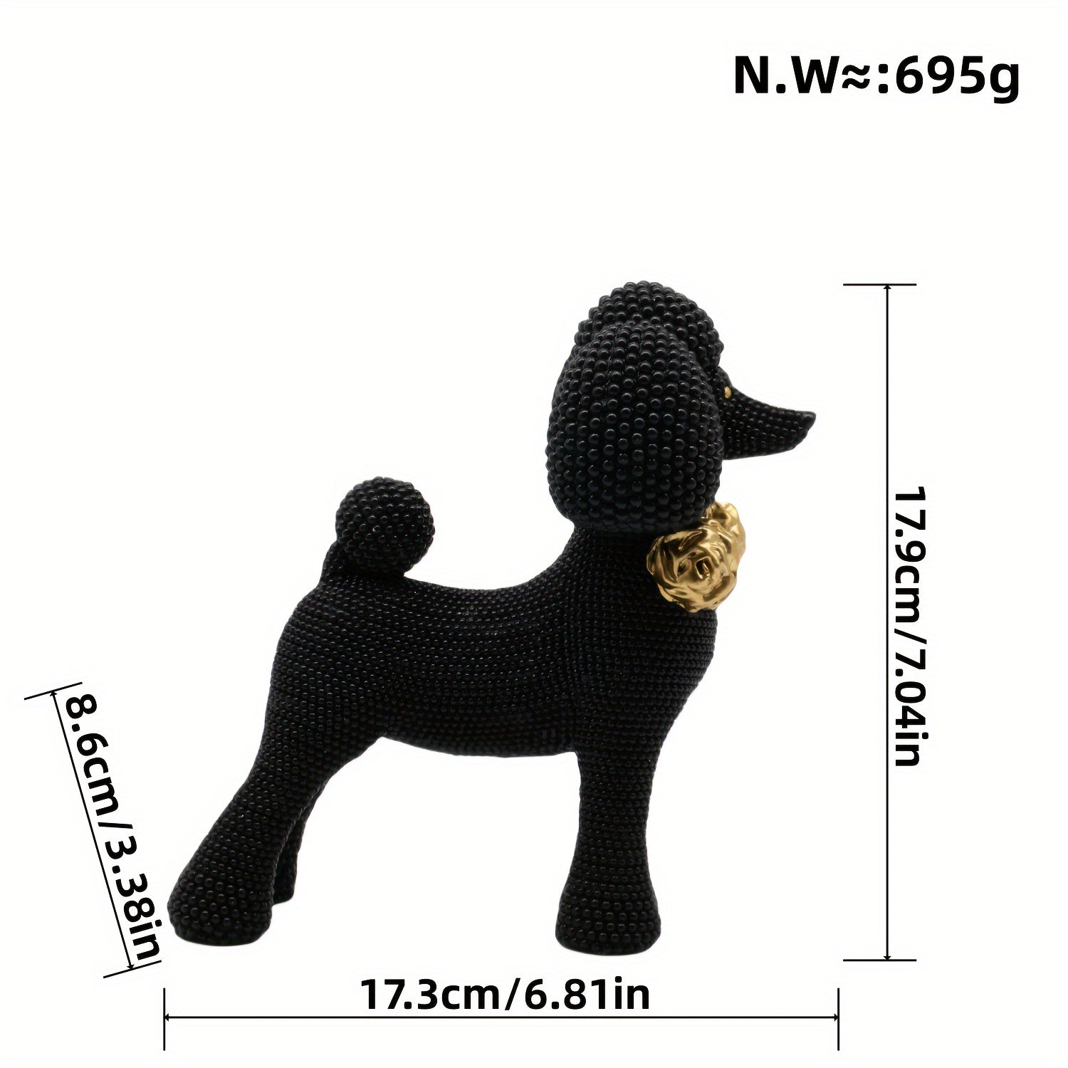 Poodle decor dimensions