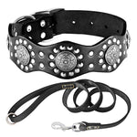 Load image into Gallery viewer, Poodle Leather Stud Collar Set
