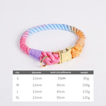 Load image into Gallery viewer, Rainbow Handmade Braided Poodle Collar
