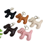 Load image into Gallery viewer, Poodle Puppy Leather Keychain Pendant

