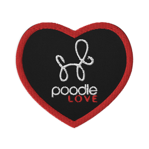Poodle Love Embroidered Patch