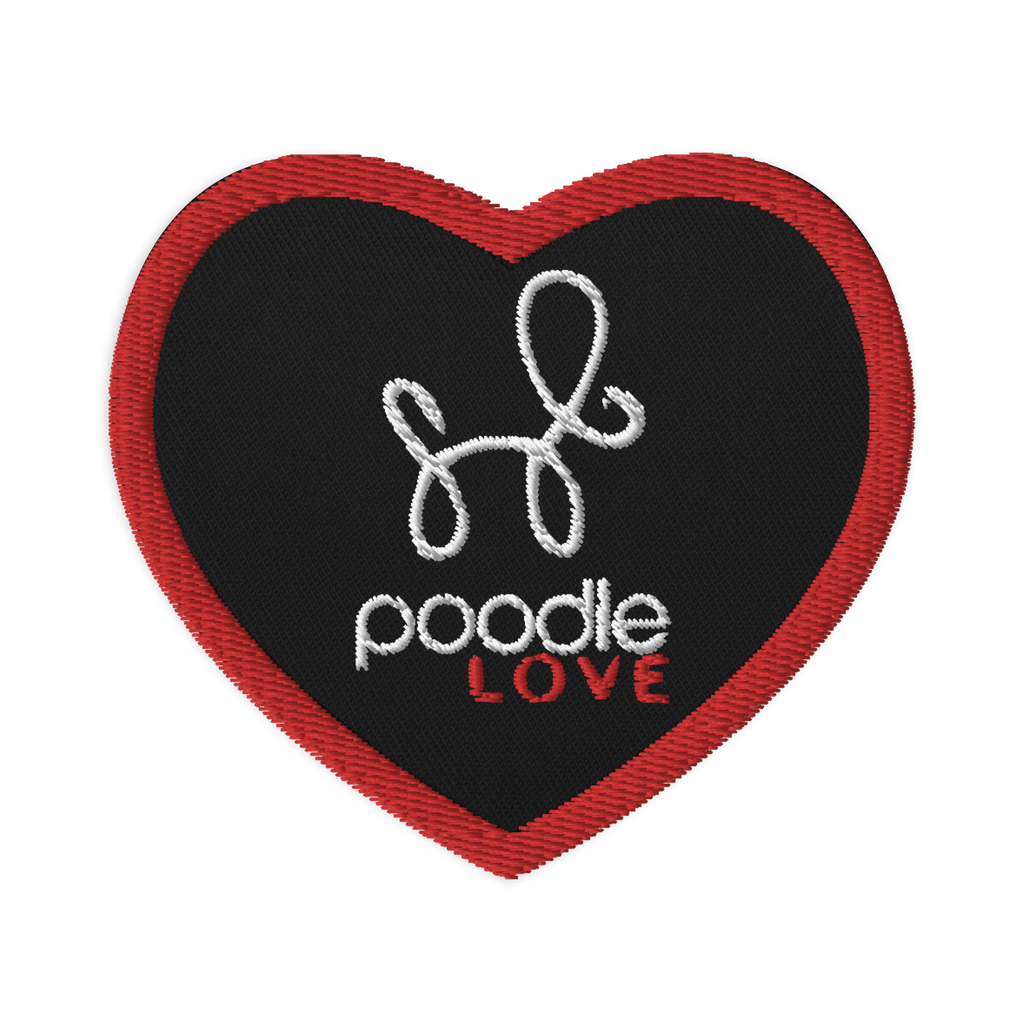 Poodle Love Embroidered Patch - Poodles World