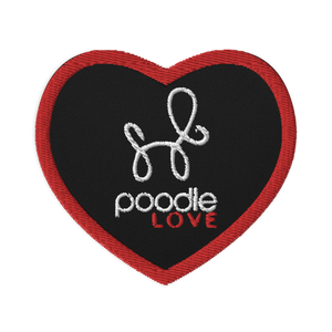 Poodle Love Embroidered Patch - Poodles World