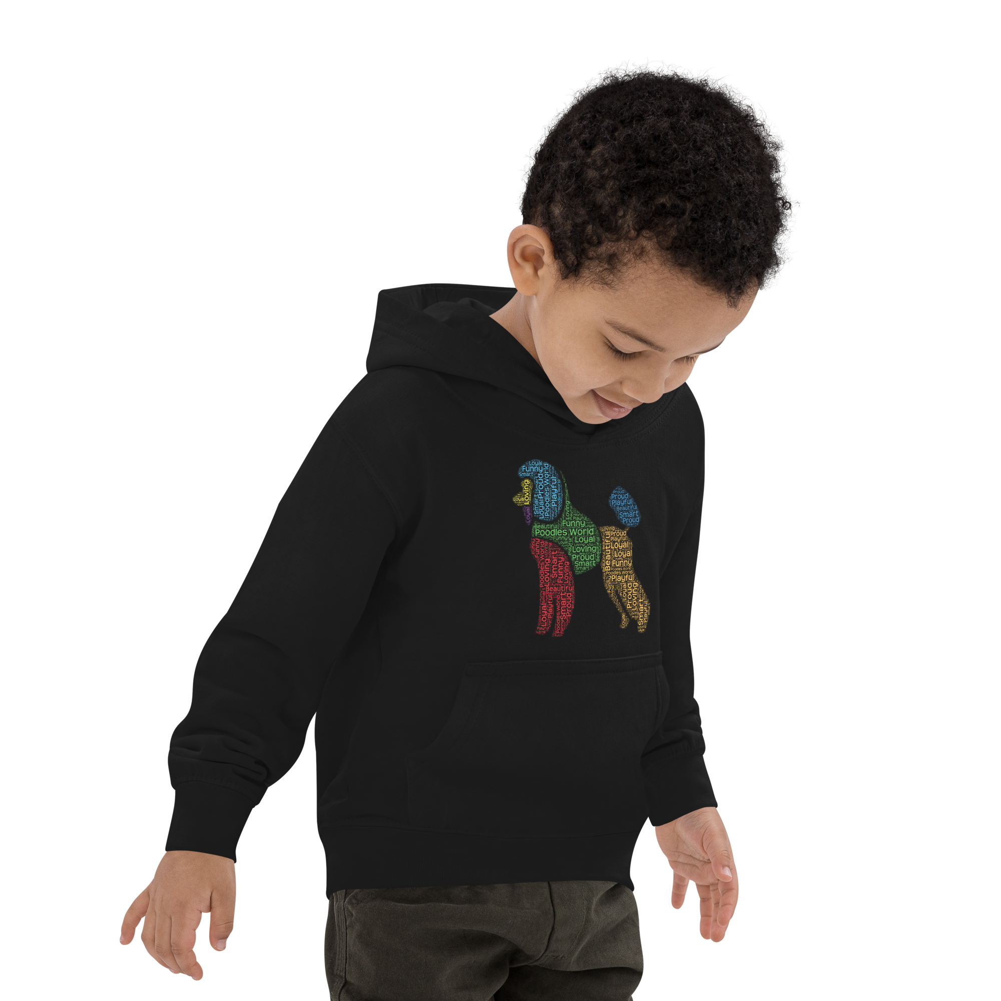 Typography Poodle Kids Hoodie - Poodles World