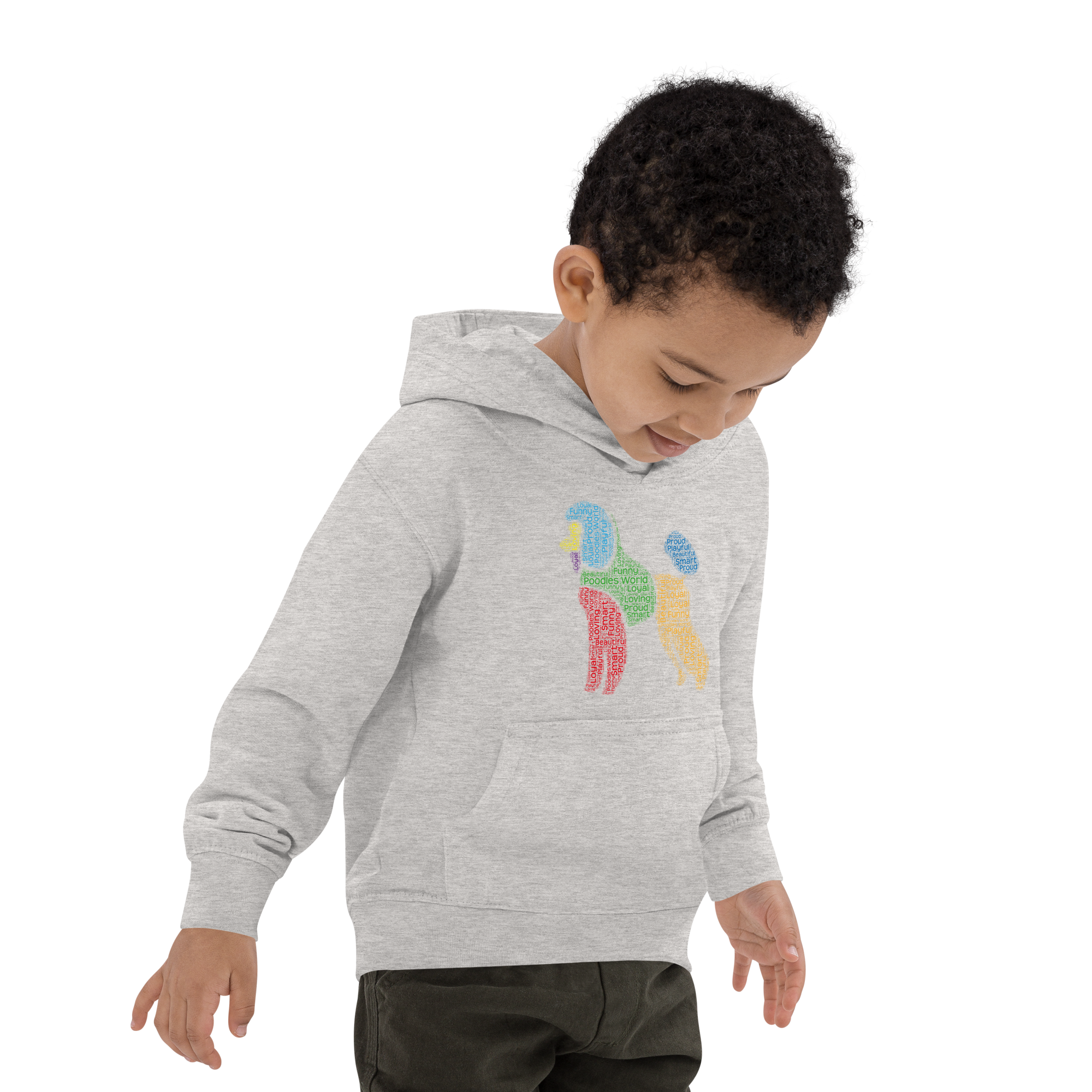 Typography Poodle Kids Hoodie - Poodles World