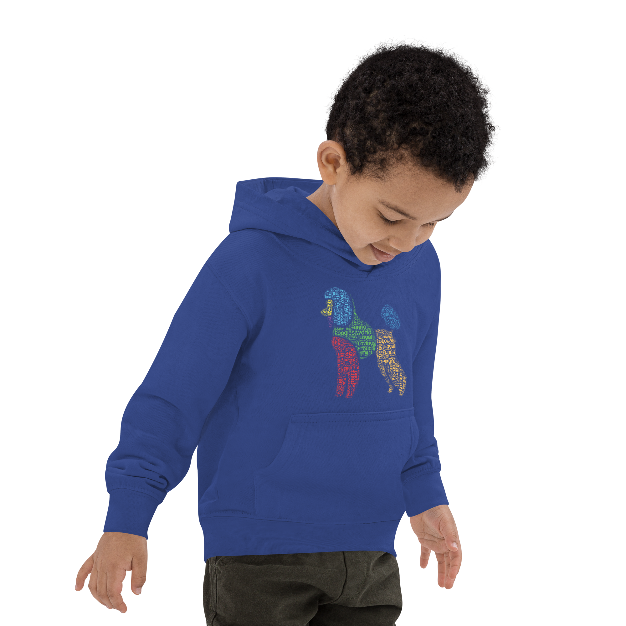 Typography Poodle Kids Hoodie - Poodles World