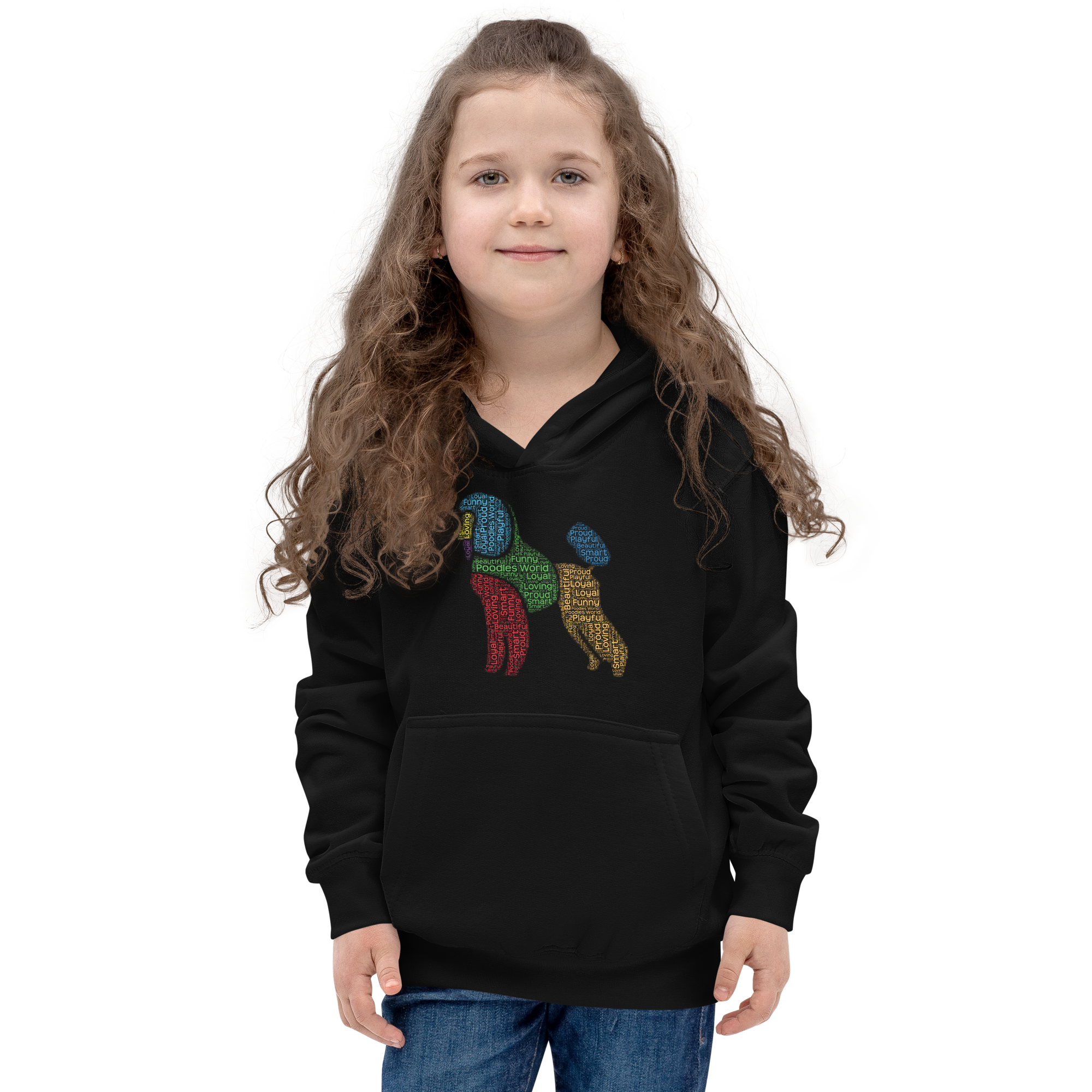 Typography Poodle Kids Hoodie - Poodles World