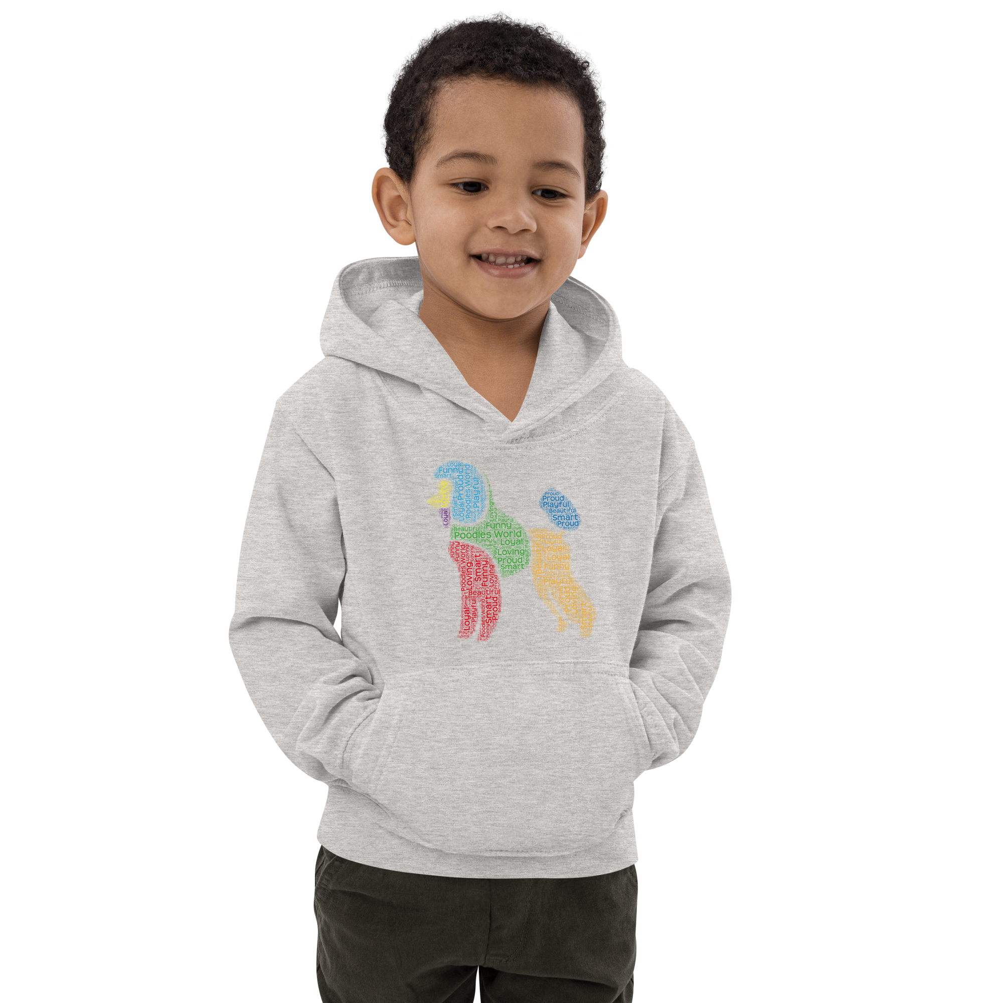 Typography Poodle Kids Hoodie - Poodles World