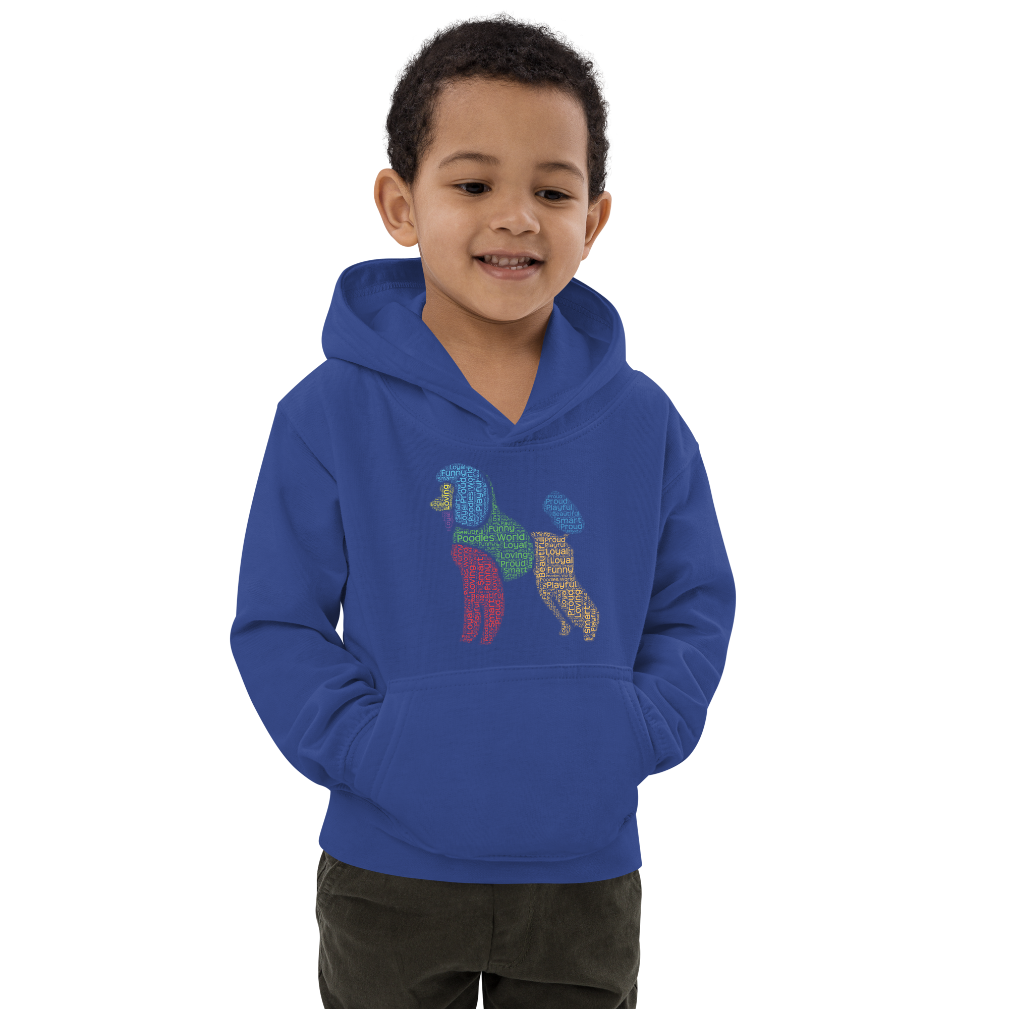 Typography Poodle Kids Hoodie - Poodles World