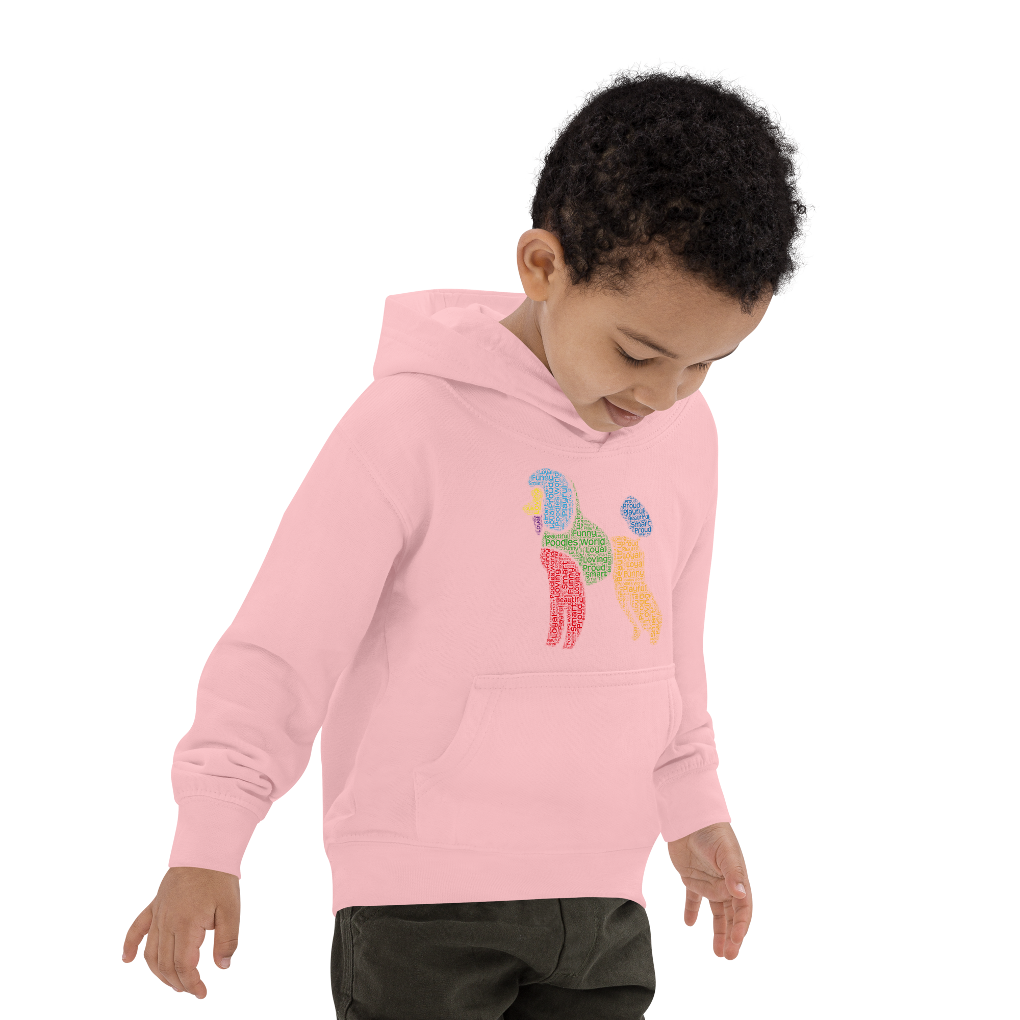 Typography Poodle Kids Hoodie - Poodles World