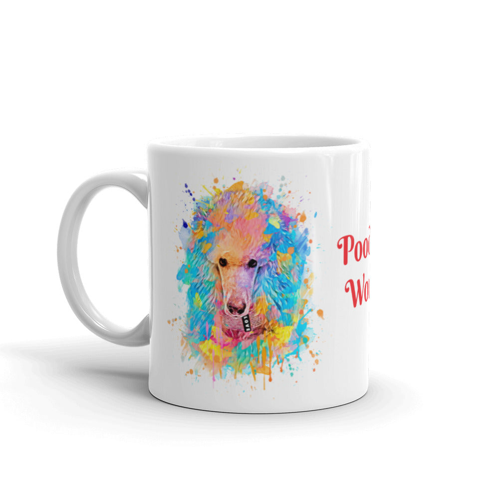 Rainbow Poodle Glossy Mug